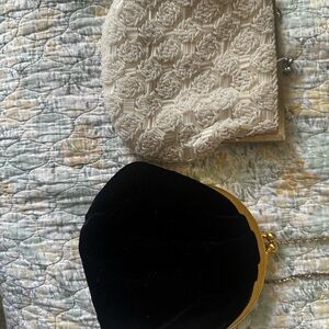 Elegant Black and White Clutch Set